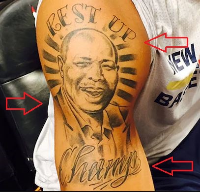 Anthony Davis portrait tattoo