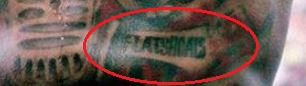 Gucci Mane flatshcals tattoo