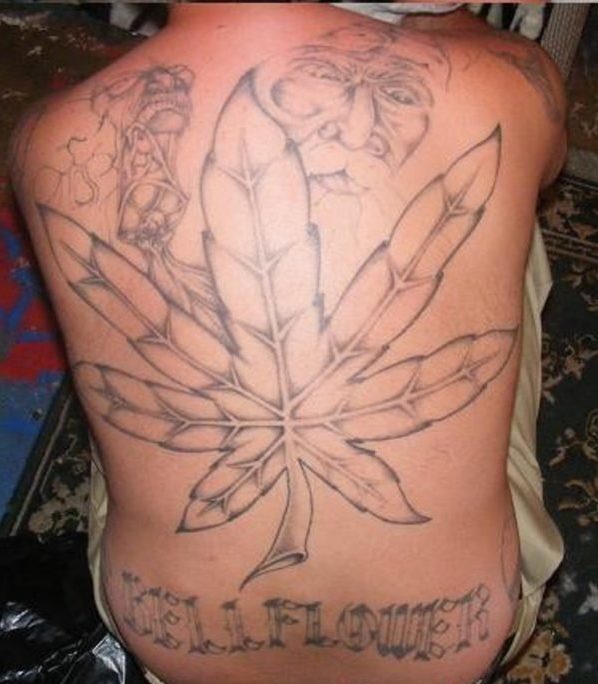 badass pot leaf drawings