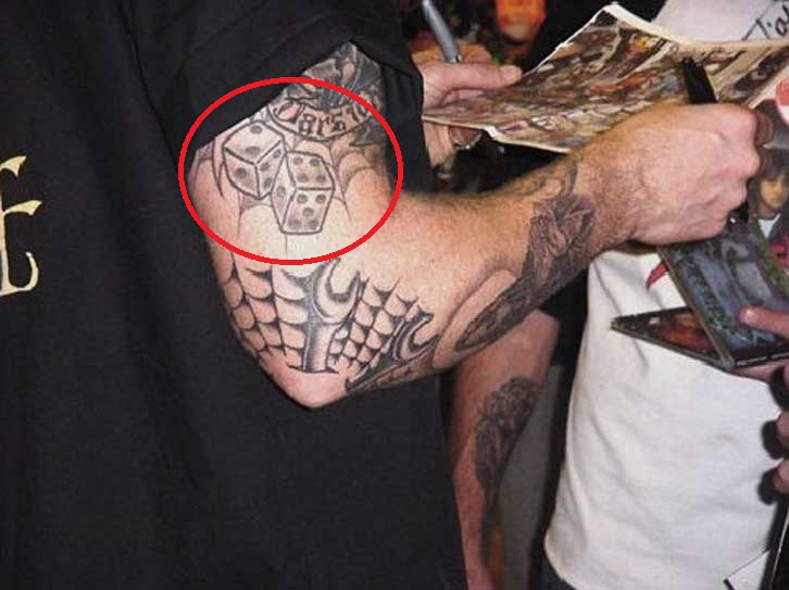 James-Hetfield Rolling Dice Tattoo