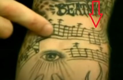 James Music Notes Tattoo