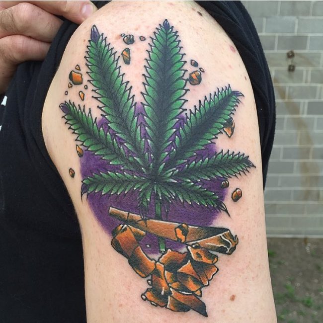 65 Marijuana Tattoo Designs Body Art Guru