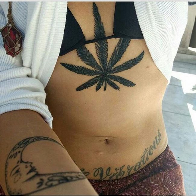 65 Marijuana Tattoo Designs 16. 