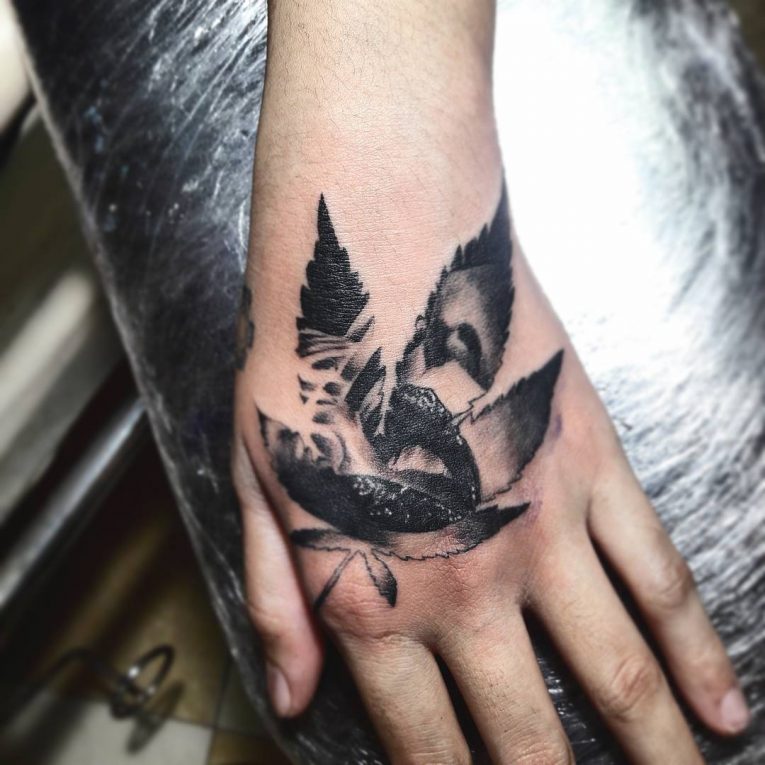 Weed Leaf Tattoos With Smoke