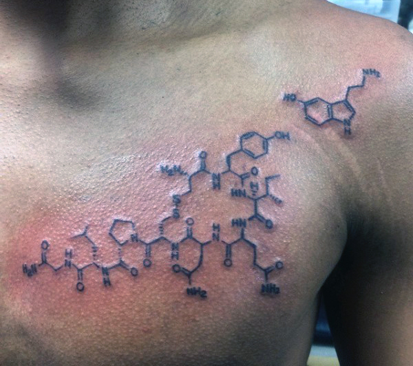 Serotonin Molecule Tattoo