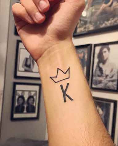 Letter K Tattoo Design