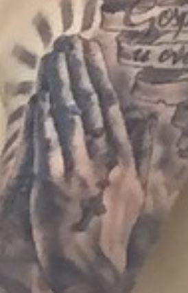 Marcelo Praying Hands Tattoo