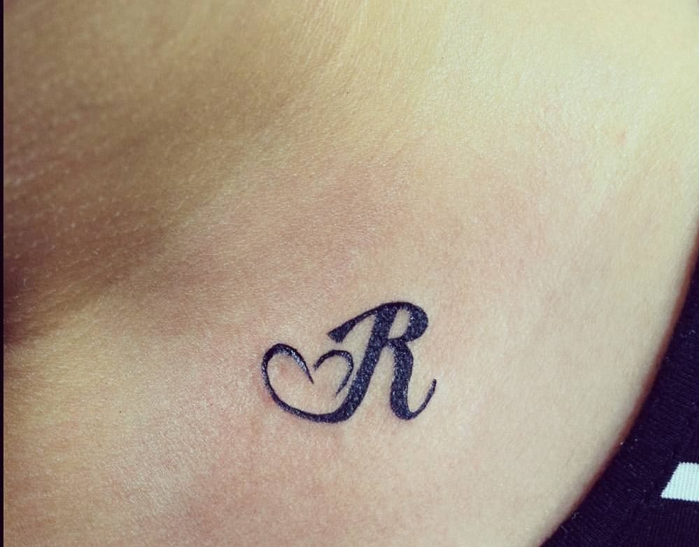 R letter tattoos
