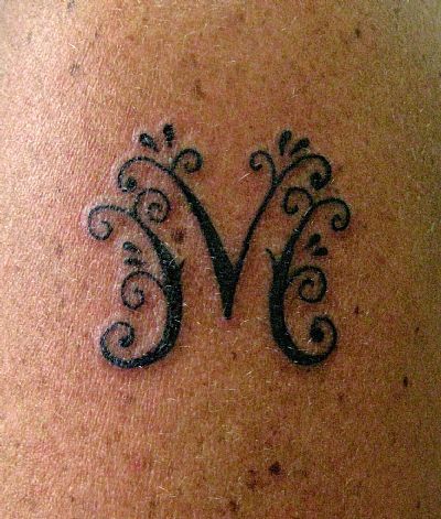 V letter tattoos