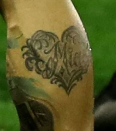 Angel Di Maria heart tattoo