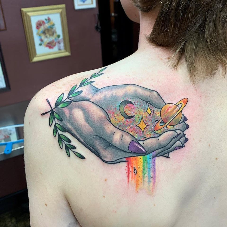 Gay pride tattoos for men on hand