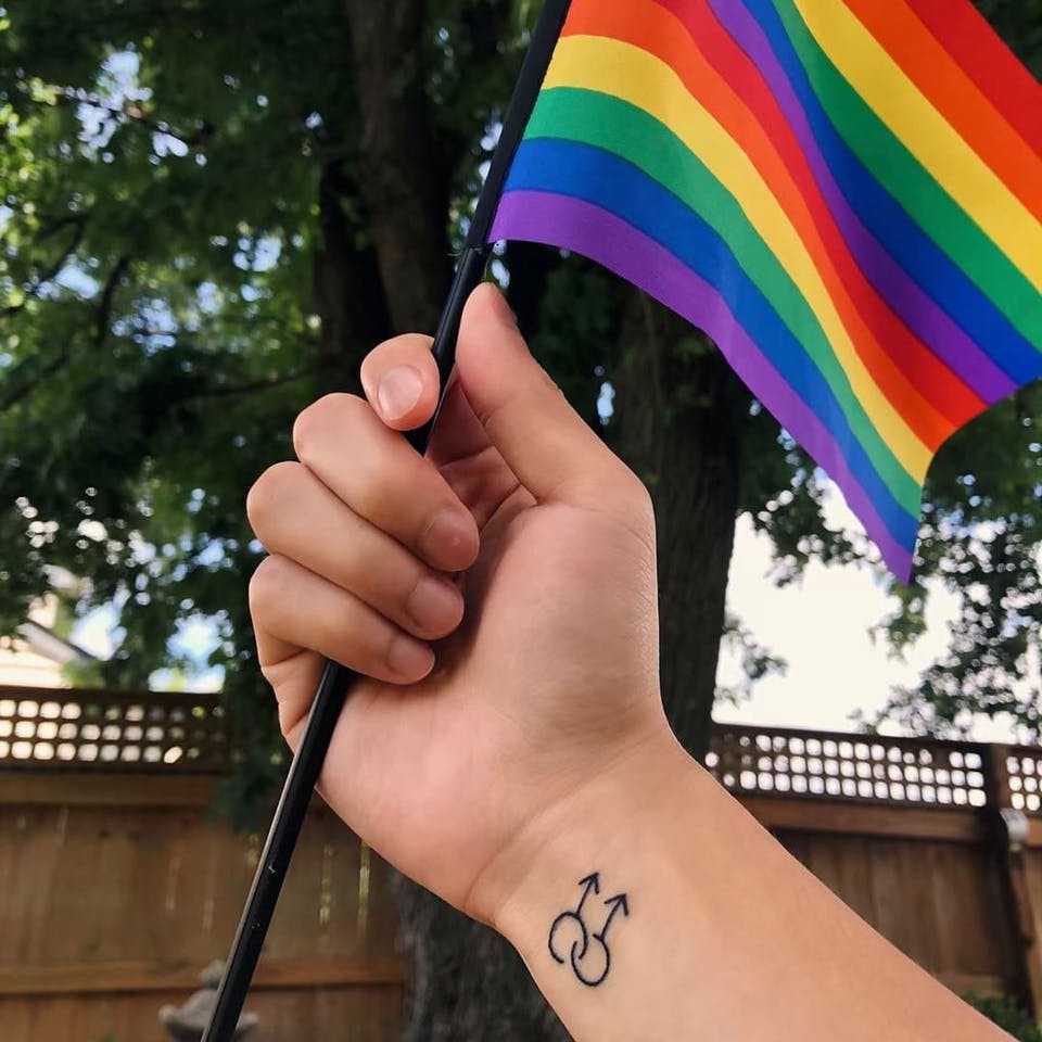 small gay pride tattoos girls cute