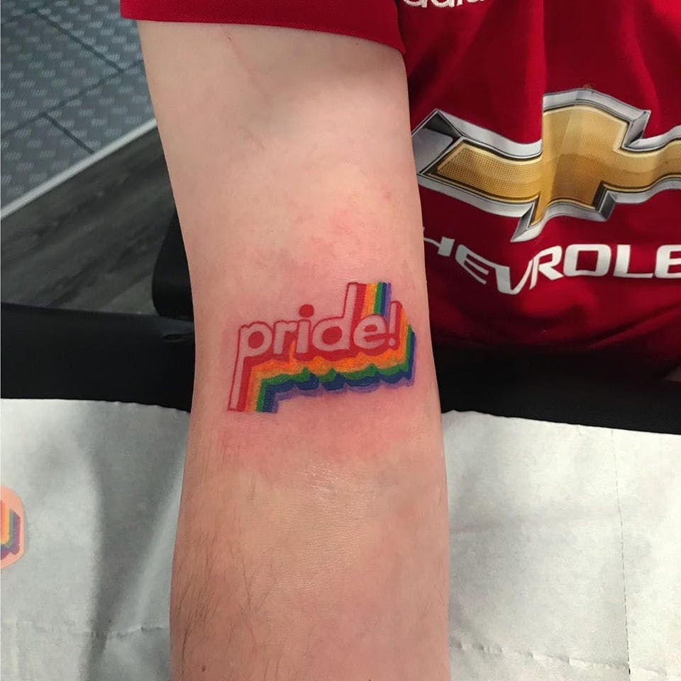 gay pride flag tattoo designs