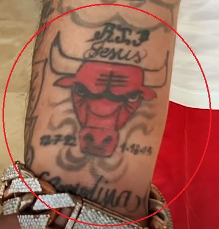 Anuel AA bull tattoo