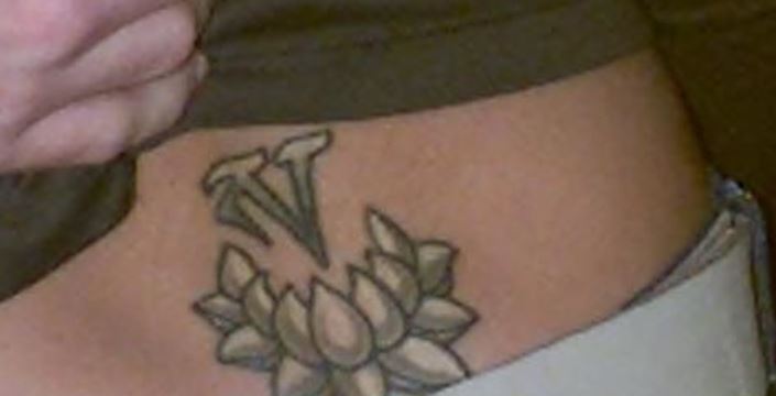 Melanie C flower tattoo