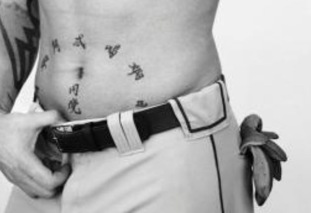 Josh abdomen tattoo