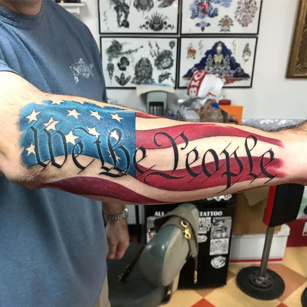 140 Patriotic We The People Tattoo Designs with Meaning and Ideas