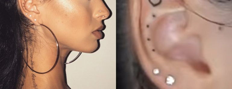 96 Celebrities with Ear Tattoo Designs