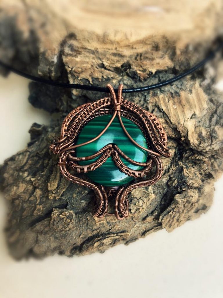 Pendentif Donut En Malachite O&co - Lithothérapie, Cadeau, Neuf Sans Emballage