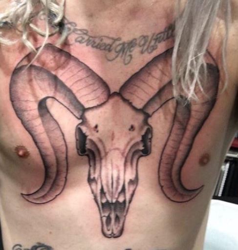 GHOSTEMANE chest tattoo