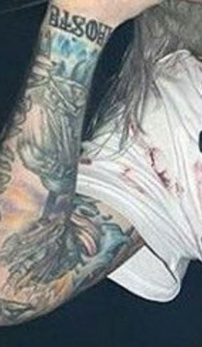 GHOSTEMANE right arm tattoo