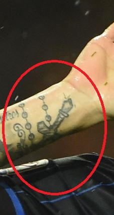 Mauro rosary baeds with cross tattoo