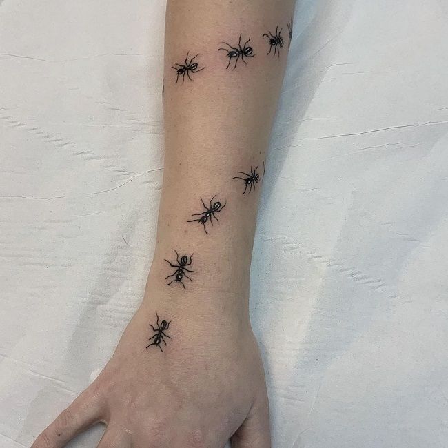 50 Amazing Ant Tattoos with Meanings - Body Art Guru