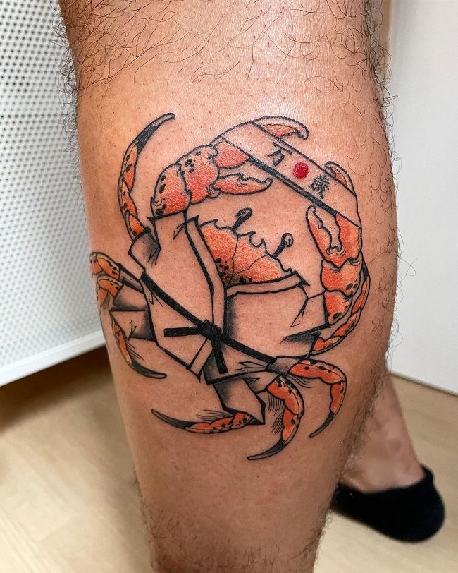 'Crab wearing a Karate Uniform' Tattoo