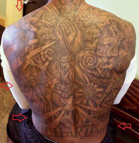 Quentin Richardson back tattoo