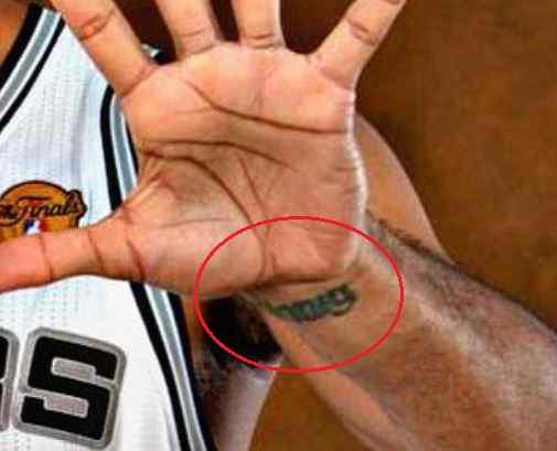 Tim Duncan word tattoo