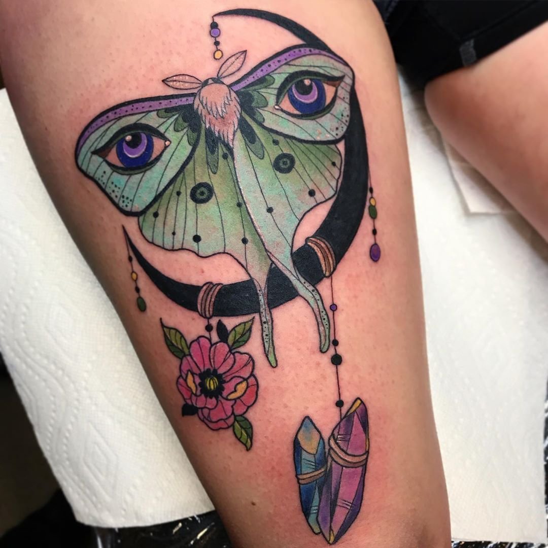 4 Luna moth tattoo meaning