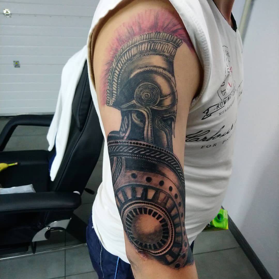 9 Spartan army tattoo