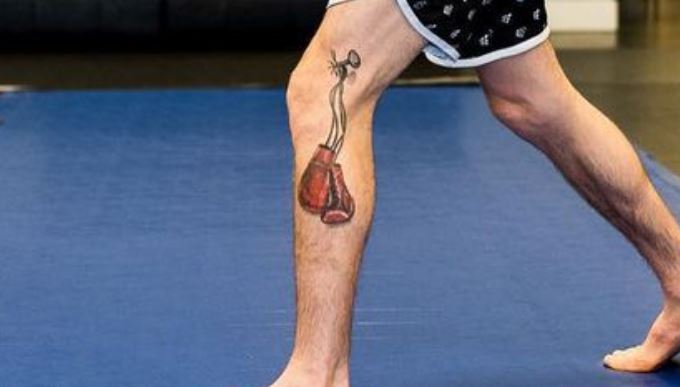 Cory boxing gloves tattoo