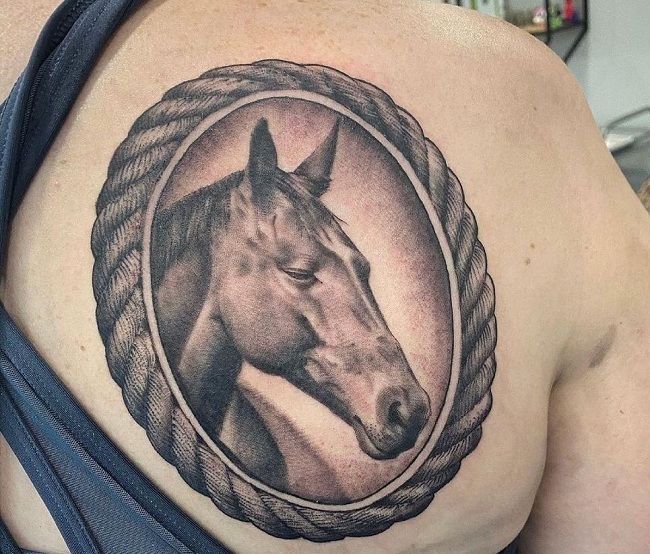 'Horse with a Frame' Tattoo