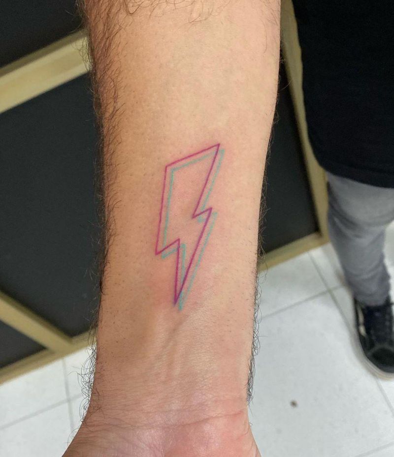 Share More Than 64 White Lightning Bolt Tattoo Best Ineteachers 