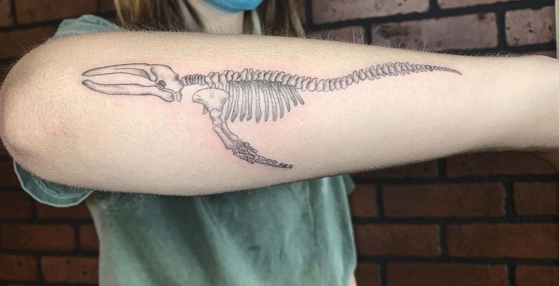Whale Skeleton Tattoo