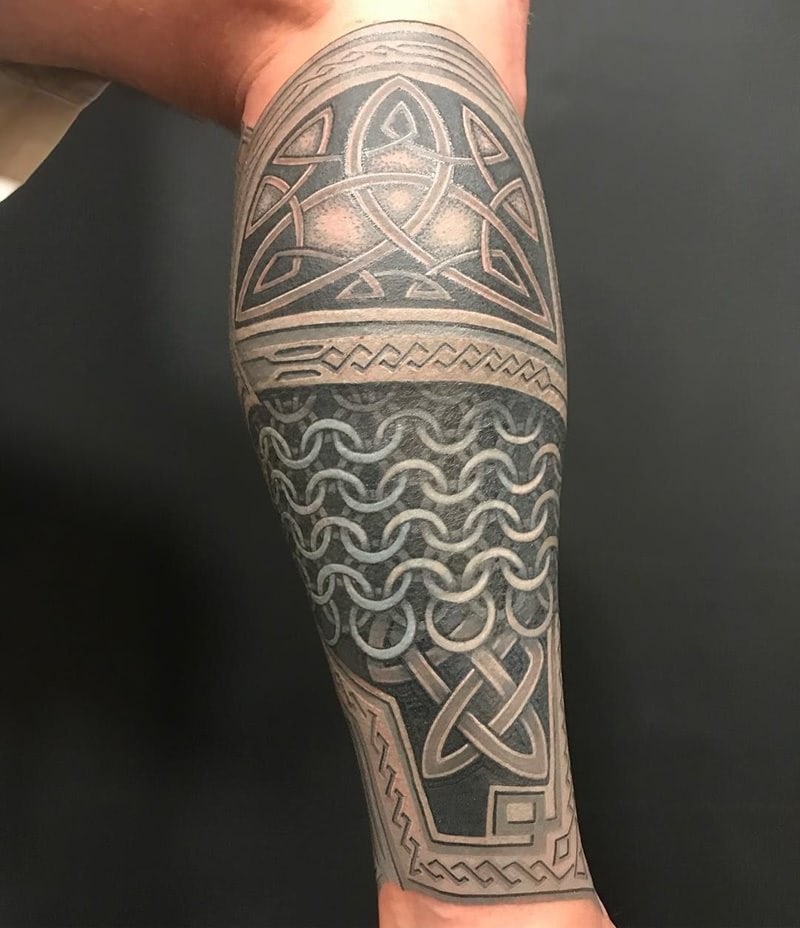 celtic leg tattoos for men