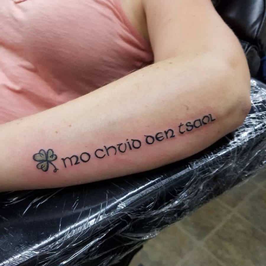 irish words tattoos