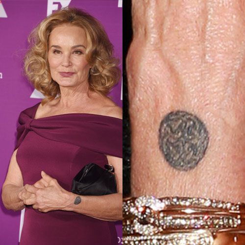 jessica lange wrist tattoo