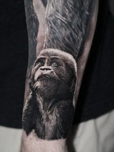 50+ Amazing Gorilla Tattoos with Meaning - Body Art Guru