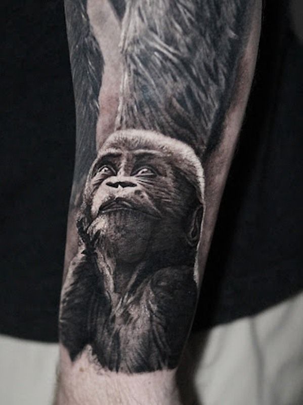 Baby Gorilla Tattoo