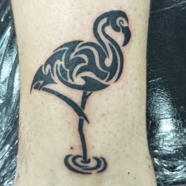 Tribal Flamingo Tattoo