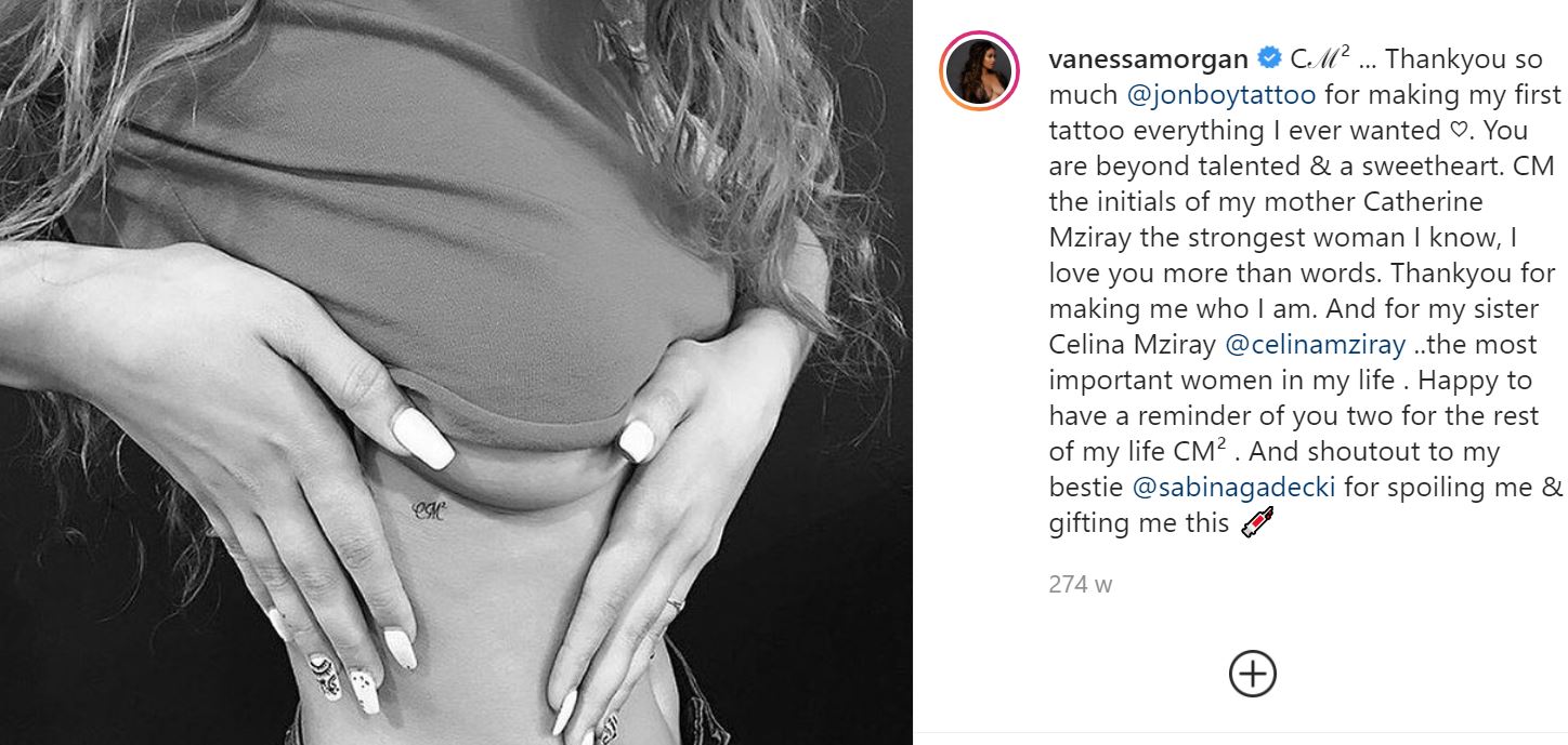 Michael Kopech's V Tattoo for his wife Vanessa Morgan