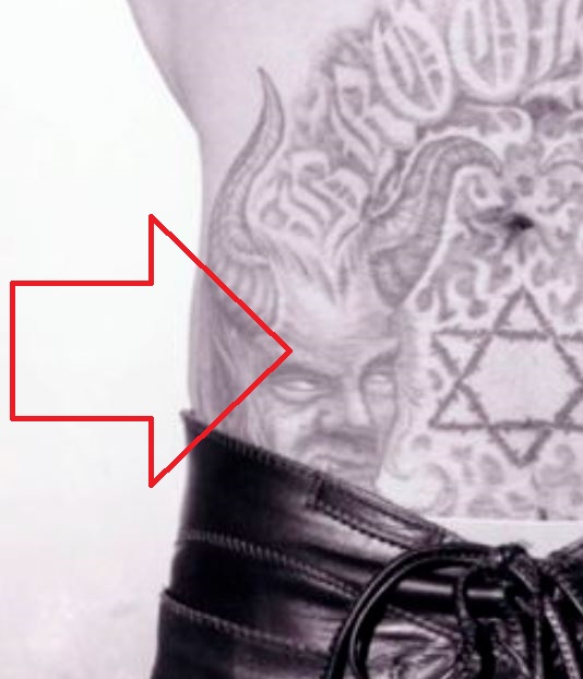 Evan stomach tattoo