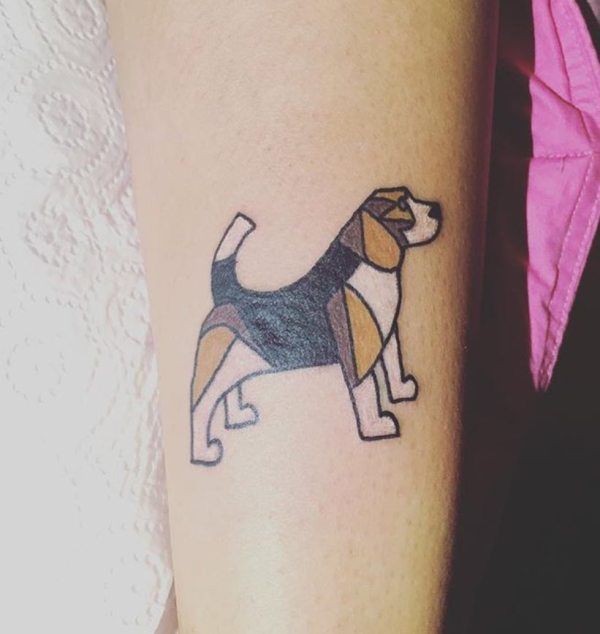 Geometrical Shaped Beagle Tattoo