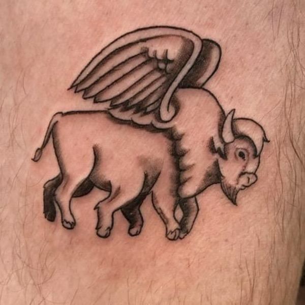 'Bison with Wings' Tattoo