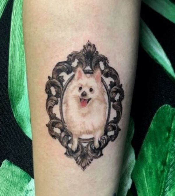 'Pomeranian within the Frame' Tattoo
