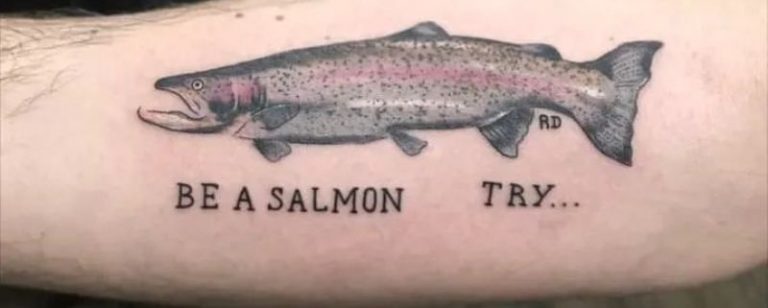 40+ Salmon Tattoos with Meaning - Body Art Guru