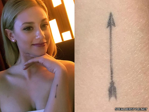 lili reinhart arrow forearm tattoo