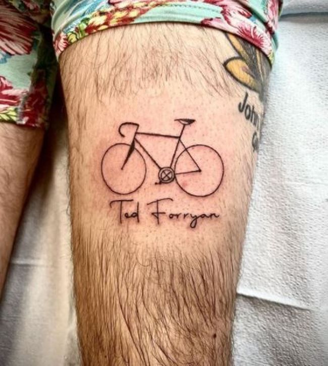 Bicycle Line Art Tattoo